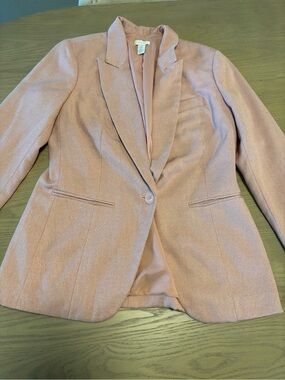 Chico's Tailored Blush Pink Single-Button Blazer